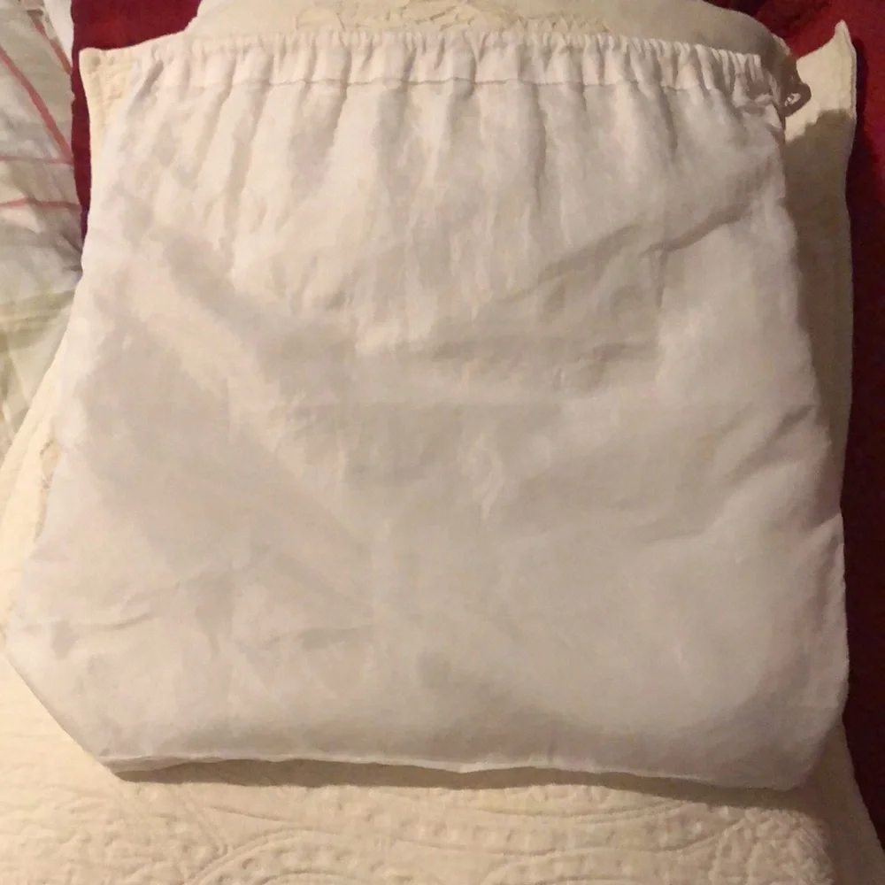 Lily Juliet Laundry Bag White Cotton Embroidered
